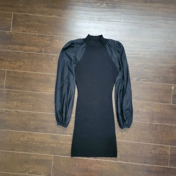 NEW ALLSAINTS Cleo Mini Dress Womens 4 Black Chic Designer Goth Feminine - Picture 3 of 8